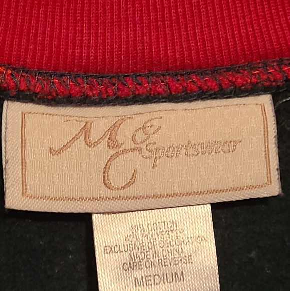 (1042) MC Sportswear, Woman's Novelty Long Sleeve Sweat Shirt, Green, Medium - Picture 5 of 5